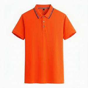 Polo homme en coton lourd de qualité supérieure, anti-boulochage, respirant, en maille piquée, avec logo brodé personnalisé, manches courtes. - Product Image 1