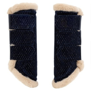 Bottes de protection confortables et personnalisées pour chevaux, fabriquées au Pakistan, avec rembourrage absorbant les chocs et soutien complet des tendons et des articulations. - Product Image 1