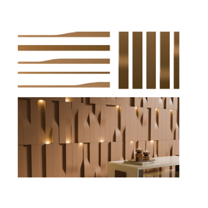 Modern 3D <b>Wood</b> Veneer Wall <b>Panel</b> Minimalist Design Soundproof Indoor Decoration Commerce Use - Product Image 1