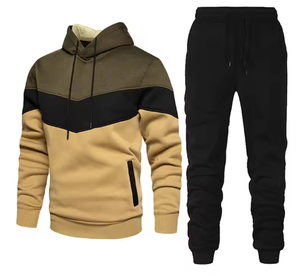 Ensemble de survêtement streetwear 2 pièces personnalisé pour homme en molleton technique brodé, sweat à capuche et pantalon de jogging, collection automne-hiver, vente en gros - Product Image 2