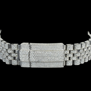 Reloj de Diseño Excepcional con Función de Fecha Automática, Estilo Hip Hop, Diamante Moissanite, Movimiento de Cuarzo, Acero Inoxidable, Joyería Fina - Product Image 5