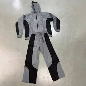 High Quality Oem Custom <b>Patchwork</b> Nylon Zip up <b>Jackets</b> and Nylon Track Pants Jogging Suit Sweat Suit Windbreaker Tracksuit - Product Image 5
