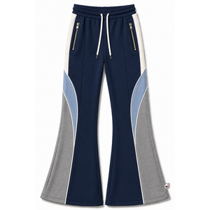 <b>Wholesale</b> High Quality Breathable Drawstring Mens Sports Travel <b>Flare</b> Pants With Side Stripes Casual Autumn Wear Knitted Fabric - Product Image 2