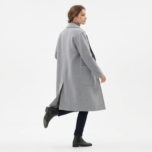Manteau long imperméable et chaud en laine grise pour femme, double boutonnage, haute qualité, best-seller - Product Image 5