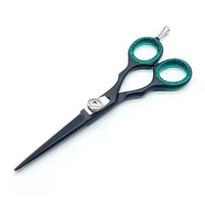 Ciseaux de coiffure professionnels, lame en acier inoxydable, pointe acérée, manche long, pour droitiers, manche en acier inoxydable, 28 dents - Product Image 1