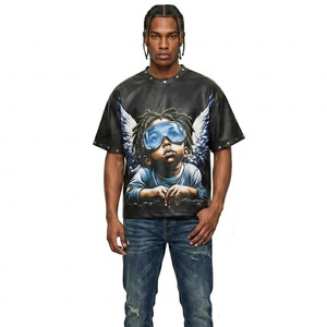 Camiseta Glory personalizada de estilo vintage con estampado DTG, 100% algodón, tela suave, con pedrería, mangas cortas, para uso unisex. - Product Image 5