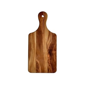 Planche à découper rustique en bois d'olivier de qualité supérieure, faite à la main, naturelle, pour la cuisine, avec poignée - Product Image 3