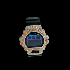 Reloj de Moda HipHop con Incrustaciones de Diamantes, Reloj Digital de Lujo con Correa de Goma, Reloj de Alta Gama con Diamantes, Reloj de Moda - Product Image 4