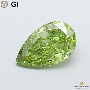 เพชรทรงลูกแพร์ 4.01 กะรัต สีเขียวสดใส ระดับความสะอาด VS2 เพชรเพาะเลี้ยงในห้องปฏิบัติการ CVD พร้อมใบรับรอง IGI สำหรับแหวนแต่งงานที่เป็นเอกลักษณ์ - Product Image 1