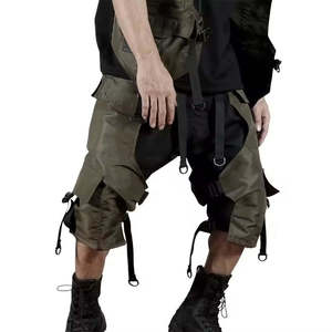 Shorts cargo tactiques pour homme, multi-poches, fonctionnels, imperméables, streetwear, cyberpunk, Harajuku, pantalon de jogging utilitaire - Product Image 5