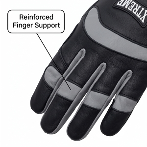 Gants de frappe en cuir durables à doigts entiers pour équipes de baseball – Gants de club de baseball pour une meilleure adhérence - Product Image 4