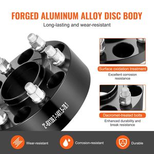 Distanziali Ruota Forgiati a 6 Fori 2 Pollici 6x5.5 Pollici, Foro Mozzo 78.1mm, Perni M14 X1.5, Adattatori Distanziali Ruota 1984-201 per Veicoli a 6 Fori - Product Image 5