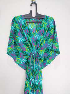 Wholesale Vintage 100% Cotton <b>Kaftan</b> Dress Floral Print Long <b>Maxi</b> Summer Casual Handmade Boho Hippie Beach Cover up <b>Kaftan</b> - Product Image 5