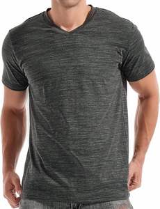 Meilleurs T-shirts décontractés pour hommes à manches courtes, motif uni, en tissu polyester/coton, impression par transfert thermique, respirants, personnalisables OEM - Product Image 5