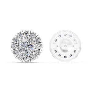 Boucles d'oreilles en argent 925 avec diamant de laboratoire certifié IGI, RJC ODM OEM, bijoux fins éthiques, plaqué rhodium, cadeau d'anniversaire de mariage EA501869 - Product Image 3