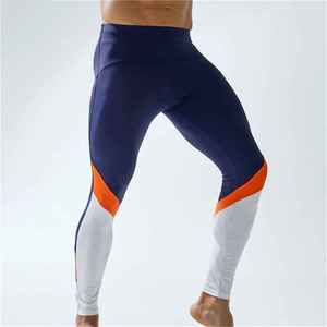 OEM Men's High Waist Compression Sport <b>Overalls</b>-Lightweight Waterproof Bonded Fabric Quick Dry Eco-Friendly Casual Running Pants - Product Image 3
