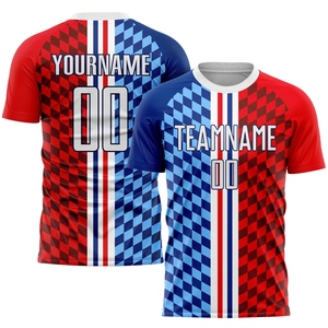 Vente en gros directe OMMIZ INDUSTRY, maillot de football personnalisé en sublimation or noir-rouge - Product Image 2