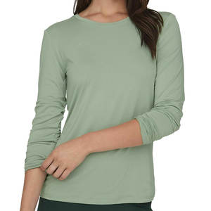 เสื้อเชิ้ตแขนยาวพิมพ์ลายคอเสื้อสำหรับผู้หญิง ผ้าใยไผ่ 100% น้ำหนักเบา นุ่ม ระบายอากาศดี ทรงเข้ารูป สวมใส่สบายๆ สำหรับฤดูร้อน  รับสั่งทำตามแบบ - Product Image 5