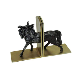 Sujetalibros de Resina de Lujo con Diseño de Toro, Dorado y Negro, Decorativos, Elegantes Accesorios de Decoración para el Hogar y la Oficina - Product Image 3