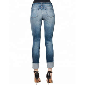 Custom Brand Skinny <b>Women</b> Long Length Denim Pants Best Selling Female Streetwear <b>Jeans</b> Pants - Product Image 3