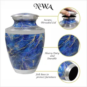 Urne funéraire en métal grande taille pour adultes, urne pour cendres, fabricant, vente en gros, fournitures d'urnes commémoratives - Product Image 2