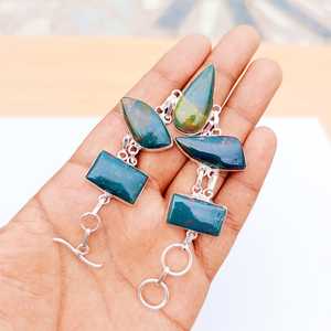 กำไลข้อมือดีไซน์หรูหราประดับด้วยบลัดสโตน เงินแท้ 925 ชุบเงิน ปรับขนาดได้ เครื่องประดับพลอยทำมือสำหรับผู้หญิง ของขวัญสุดหรู - Product Image 2