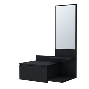 Black Floating Bathroom <b>Vanity</b> with Included <b>Mirror</b> - Product Image 3