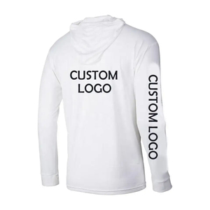 T-shirt à manches longues à capuche pour homme, logo personnalisé, séchage rapide, sportif, vert menthe, tricoté - Product Image 4