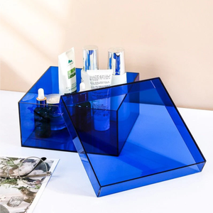 Boîte de rangement carrée en acrylique coloré de luxe de haute qualité, avec couvercle en plastique PE, multifonctionnelle, pour la décoration de la maison, pour les bijoux - Product Image 6