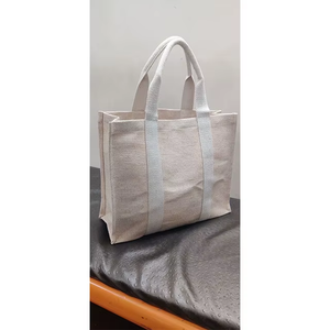 Bolsas de compras plegables con asa de algodón Jucos en forma de rectángulo resistente del fabricante indio, logotipo personalizado, regalo al por mayor diario - Product Image 2