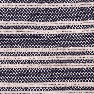 Tissu en dentelle de coton indien à la mode, respirant et léger, rayé bleu marine et beige, pour la confection de robes et de dupattas pour filles - Product Image 3