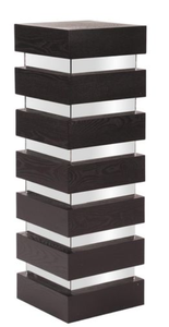 Modern <b>Black</b> Wood <b>Console</b> Table Slatted Leg Stackable Entryway Living Room Furniture - Product Image 2