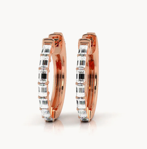 <b>Hoops</b> Earrings Diamond Earrings Gold and <b>Silver</b> Earrings Natural and Lab Grown Diamonds Earrings <b>Hoops</b> Fine Jewelry for Women - Product Image 5
