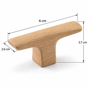 T-Shaped Wood Cabinet Handle Minimalist Design Durable Furniture Knob for Kitchen Cabinet Solid Wood Knob - Product Image 2