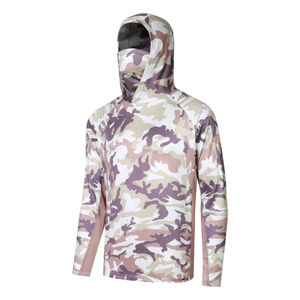 Chemise de pêche à manches longues unisexe avec capuche, impression par sublimation, UPF 50, anti-UV, séchage rapide, haut de sport d'extérieur, taille adulte - Product Image 2