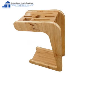 THANH TUNG THINH Bamboo <b>Kitchen</b> Storage Rack Rectangular Multifunctional Standing Type Minimalist Design for Spice and <b>Gadgets</b> - Product Image 2