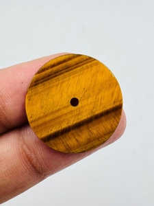 A K <b>Gems</b> Natural Tiger Eye Watch Dial 31.50 mm Round 1.60 mm Thickness One Sided Polished Watch <b>Face</b> Model ETH-63 Rajasthan - Product Image 6