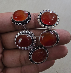 Haute qualité Rose Quartz bague en pierres précieuses naturel rose lisse poli à la main bijoux en argent lunette réglage ancien produit Collet bijoux - Product Image 4