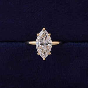 แหวนเพชรเม็ดเดี่ยวทรงมาร์คีส์ SHIVRAM DIAMOND ได้รับการรับรองจาก IGI เพชรเพาะเลี้ยงในห้องปฏิบัติการ ตัวเรือนแพลตตินั่ม 950 หรูหรา สง่างาม ยั่งยืน - Product Image 6