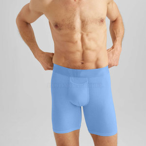Nueva Llegada, Venta al Por Mayor, Calzoncillos Boxer de Algodón y Elastano para Hombre, Tejido Acanalado, Suave al Tacto, Transpirable, Uso Diario, Larga Duración - Product Image 3