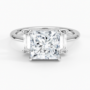 BOJ <b>Ring</b> 0103 Princess Cut 925 <b>Silver</b> Halo Stone Prong Setting <b>Solitaire</b> Diamond <b>Ring</b> 2ct D Color VVS1 Moissanite GRA Certified - Product Image 1