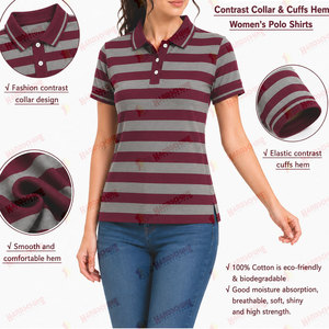 Camiseta Polo de Último Diseño, Ropa de Trabajo Transpirable, Cuello Camisero, Manga Corta, Tela Premium, Camisetas Polo para Mujer - Product Image 5