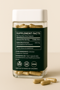 Suplemento Herbal Orgánico Ayurvédico, Cápsulas de SafedMusli de Primera Calidad Certificadas para el Rendimiento Masculino, Fuerza, Bienestar e Inmunidad - Product Image 4