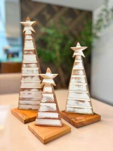 Árbol de Navidad Rústico de Madera Hecho a Mano, Centro de Mesa Decorativo, Decoración Navideña de Madera Natural para Hogar, Oficina, Restaurante, Hotel - Product Image 3