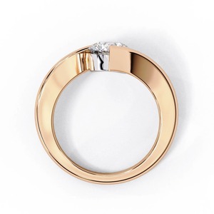 Anillo Solitario de Moissanita Redonda, Anillo de Compromiso de Plata de Ley 925, Anillo de Corte Redondo de 7 mm, Anillo Nupcial Hecho a Mano - Product Image 1
