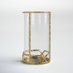 Portavelas de Latón Dorado Hecho a Mano de Primera Calidad con Cristal Personalizable para Decoración del Hogar, Navidad y Pascua - Product Image 3