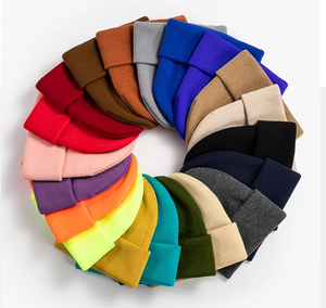 Beanies with Custom logo Manufacturers Custom Embroidery logo Print Blank Winter Knitted Satin Beanie Hats Custom - Product Image 6