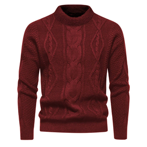 Suéter de Punto para Hombre AL SWANS INTERNATIONAL, Manga Larga, Rayado, Informal de Invierno, Cuello Redondo Estándar, Poliéster/Algodón - Product Image 3