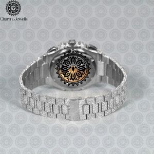 Reloj de Lujo Charm Jewells para Hombre, de Acero Inoxidable, Esfera de 40 mm, Cristal, Correa de 20 cm, Movimiento Mecánico, Fecha Automática, Botón de Fecha - Product Image 4