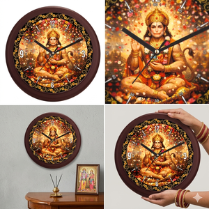 Modern <b>Silent</b> Quartz Hanuman Ji Wall <b>Clock</b> Spiritual Home Decor Bajrangbali Design Promotional Office Product Printing Technique - Product Image 3